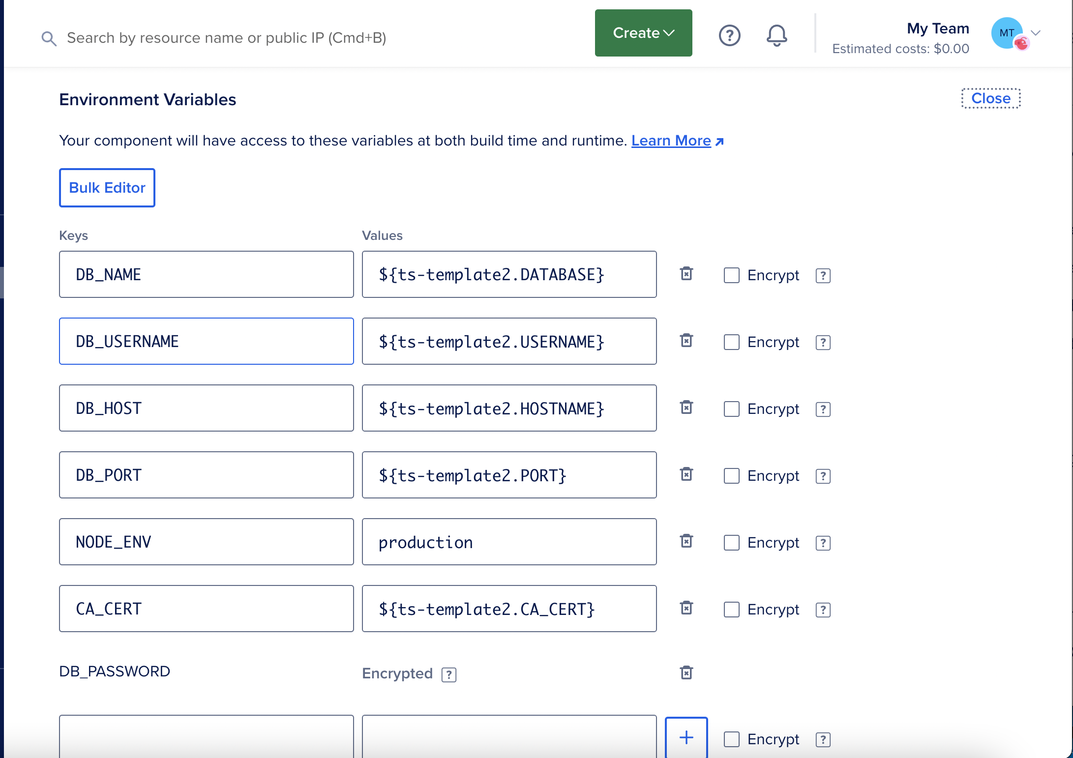 DigitalOcean - Environment Variables